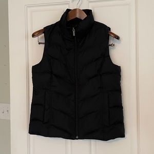 Lands' End Black Puffer Vest